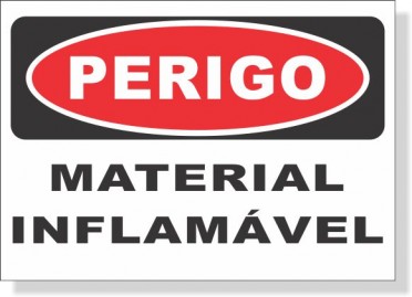 PERIGO - MATERIAL INFLAMAVEL