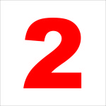 Pictograma Número 2 - adesivo-15-x-20-cm