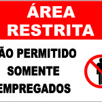 Não Permitido Somente Empregados - adesivo-15-x-20-cm