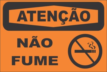 ATENÇÃO -NÃO FUME - DESENHO