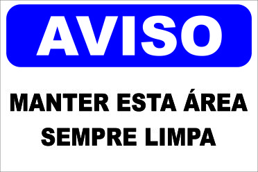 AVISO MANTER ESTA AREA LIMPA