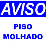 Aviso Piso Molhado - adesivo-15-x-20-cm