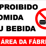 É Proibido Comida ou Bebida na Área da Fábrica - adesivo-15-x-20-cm