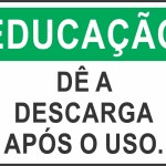 Dê a Descarga Após o Uso. - adesivo-15-x-20-cm