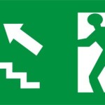 Saída de Emergência Pelas Escadas Fotoluminescente. - placa-10-x-15