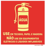 Extintor de Água Fotoluminescente - placa-20-x-30