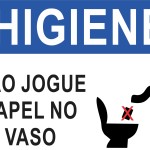 Não Jogue Papel No Vaso - adesivo-15-x-20-cm