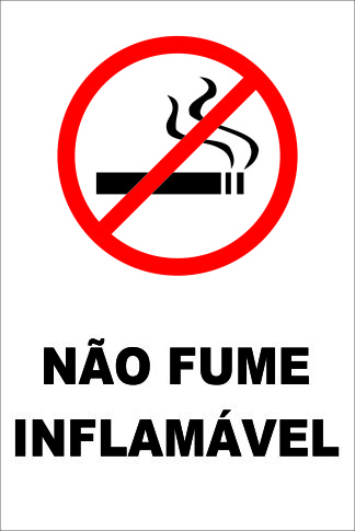NÃO FUME INFLAMAVEL