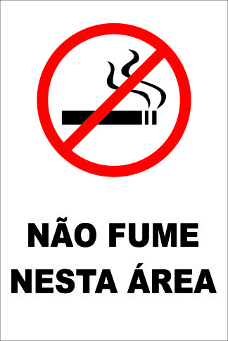 NÃO FUME NESTA AREA