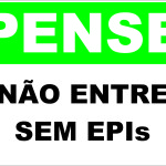 Não entre Sem EPIs - adesivo-15-x-20-cm