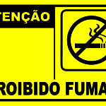 Atenção Proibido Fumar - placa-1mm-20-x-30cm