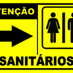 Atenção Sanitários - placa-1mm-20-x-30cm