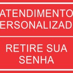 Atendimento Personalizado Retire sua Senha - adesivo-15-x-20-cm