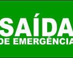 Saída de Emergência. - adesivo-15-x-20-cm