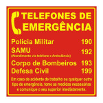 Telefones de Emergência Fotoluminescente - placa-20-x-30