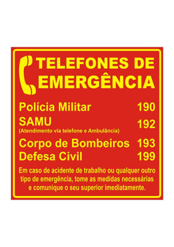 telefones de emergência