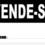 Placa de Vende-se - adesivo-15-x-20-cm