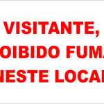 Visitante, Proibido Fumar Neste Local - adesivo-15-x-20-cm