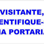 Visitante, Identifique-se na Portaria - adesivo-15-x-20-cm