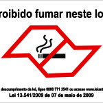 Proibido Fumar Neste Local Lei - adesivo-15-x-20-cm
