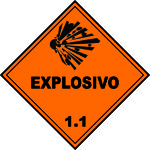 Pacote de Etiquetas Placa (Explosivo 1.1) - etiquetas-simbologia-de-risco-10-x-10cm