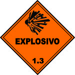 Pacote de Etiquetas Placa (Explosivo 1.3) - etiquetas-simbologia-de-risco-10-x-10cm