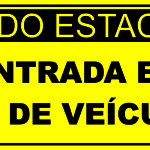 Proibido Estacionar Entrada e Saída de Veículos - placa-ps-2mm-600cm-x-110m