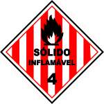 Sólido Inflamável 4 - placa-ps-2mm-25-x-25cm
