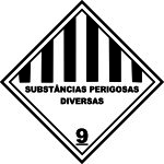 Pacote de Etiquetas (Substâncias Perigosas Diversas 9) - etiquetas-simbologia-de-risco-10-x-10cm